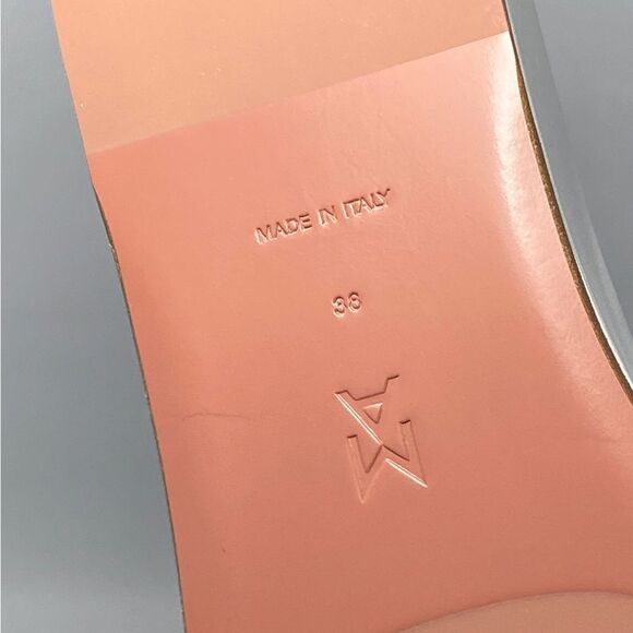 Amina Muaddi Jamie Platform Leather strappy Sandals size 38 - Picture 12 of 12